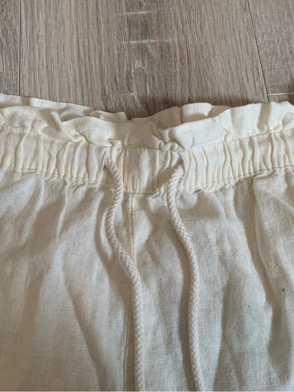 Hang Ten Cream Linen-Blend Drawstring Shorts - Picture 7 of 11